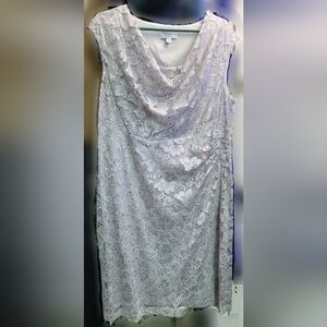 New W/Tags Grey Lace Dress